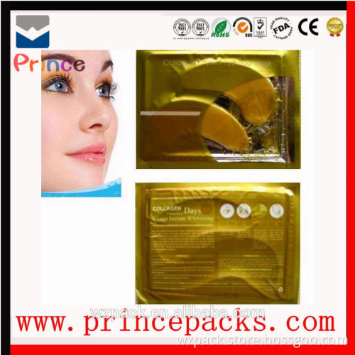Custom print three sides seal facial mask bag for mask or eye mask packaging